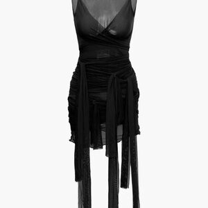Elegant Black Sheer Dress- Never worn
